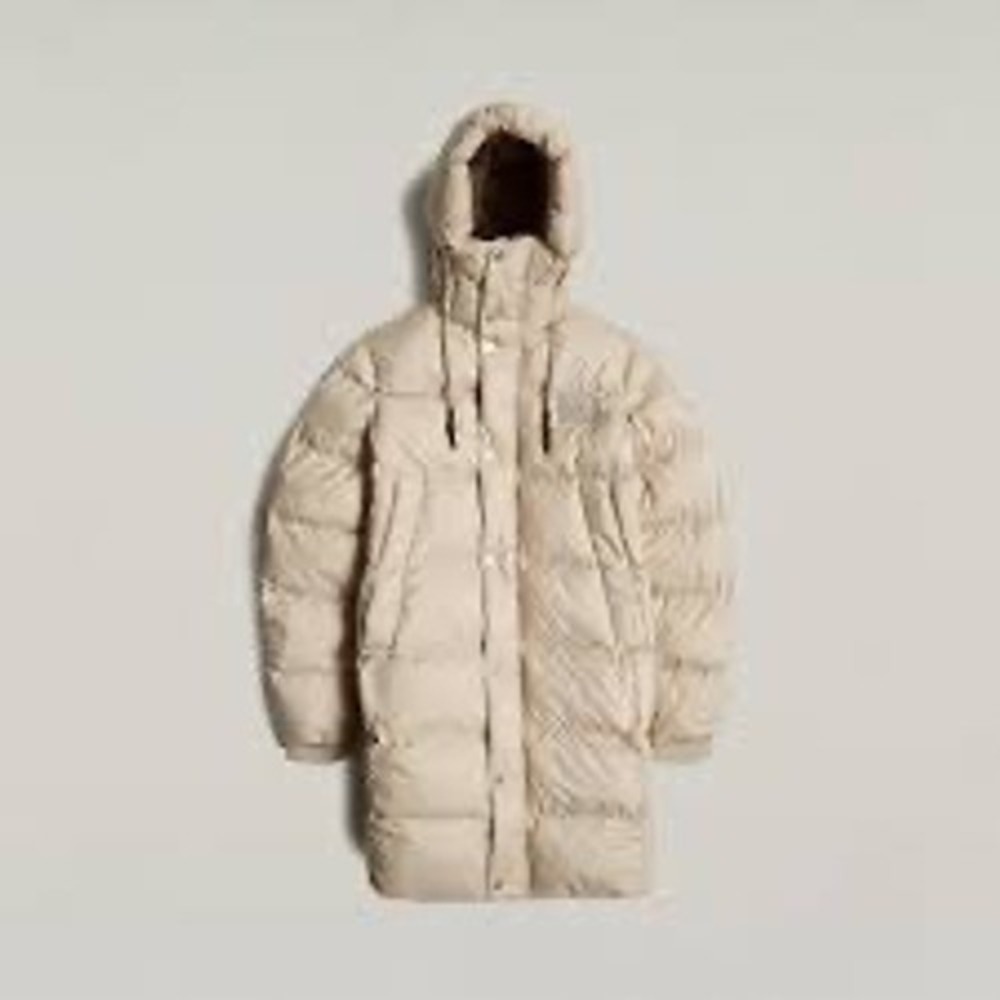 G Star Raw Whistler Parka Puffer Coat Sandstorm Beige Hooded Long‎ Size Small